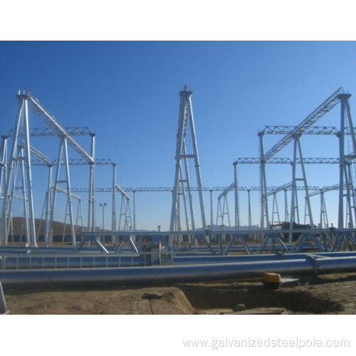 35KV 110KV 220KV 500KV Substation Structures Steel Poles